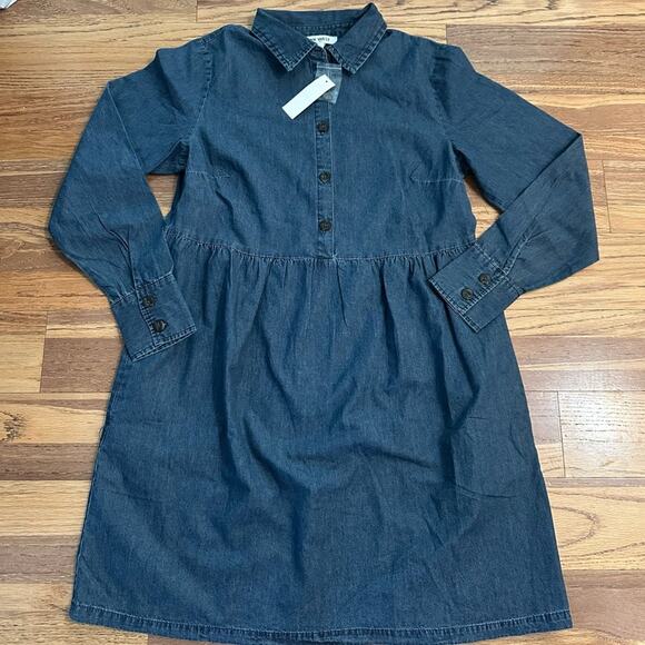 Nine West Dresses & Skirts - NWT!! Nine West Chambray‎ Denim Shift Dress, Smocked Sleeves, Small